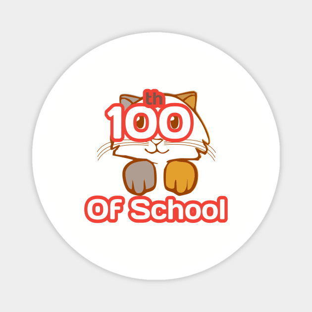 100 Days Of School Magnet by Zinsan